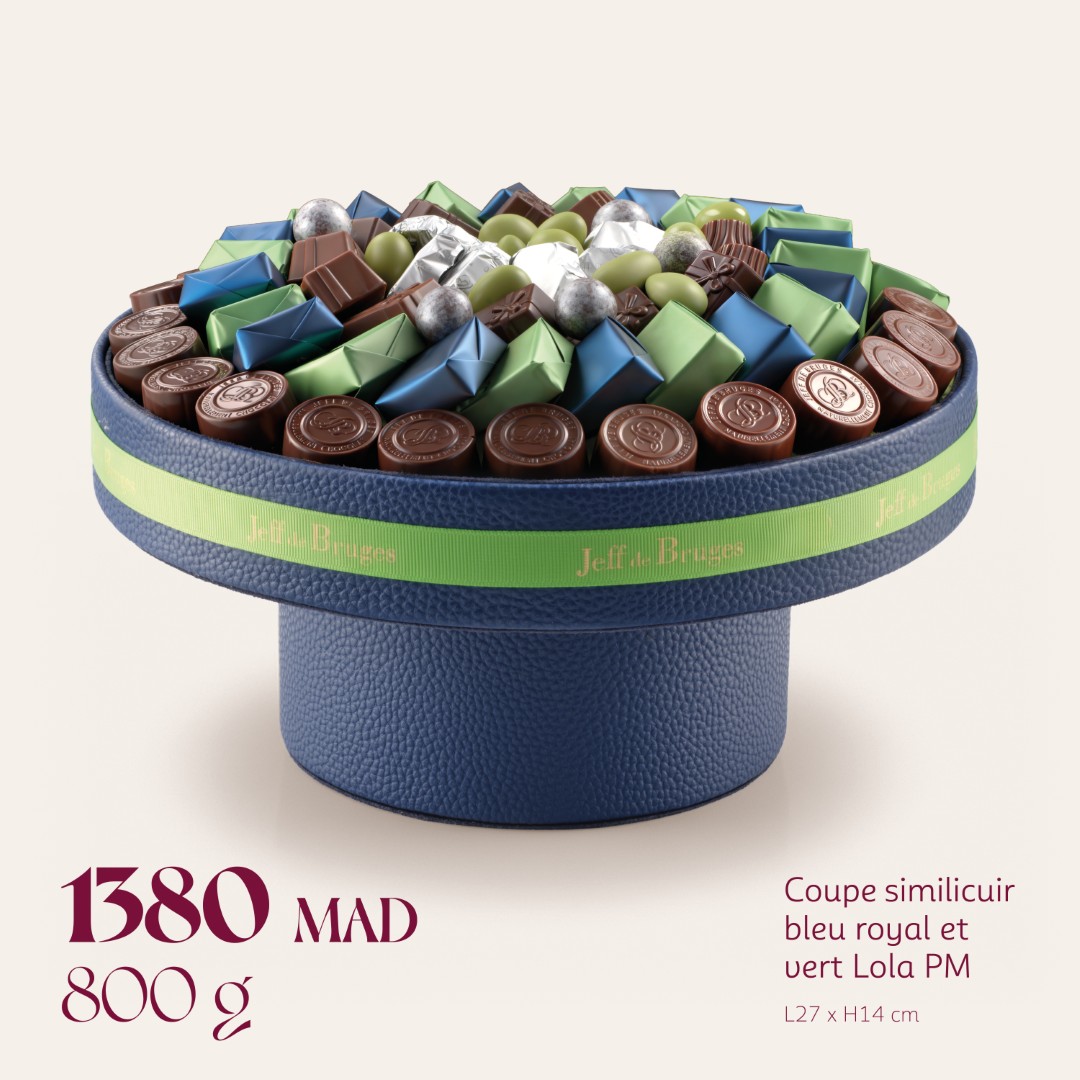 Coupe similicuir bleu royal et vert Lola